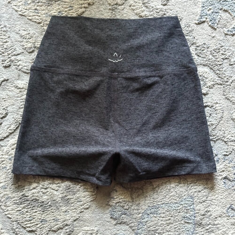 Beyond Yoga Spacedye All For Run Short in Black Charcol